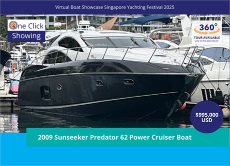 2009 Sunseeker Predator 62 Power Cruiser Boat for Sale in Singapore